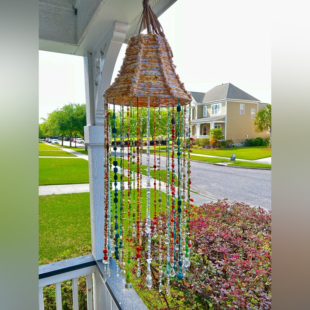 Handmade Spring & Sunshine Porch Lampshade Chandelier PLEASE SEE VIDEO